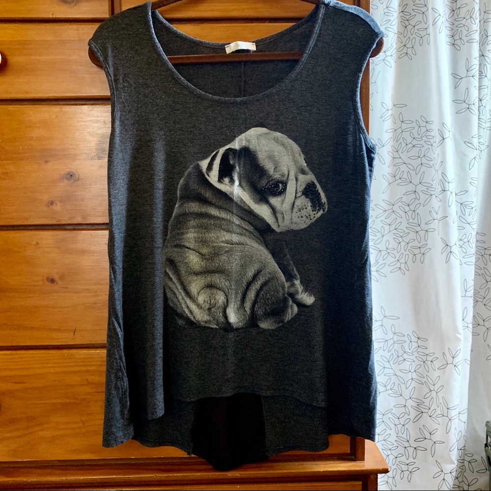 ISSI | bulldog cap sleeve top | size XL